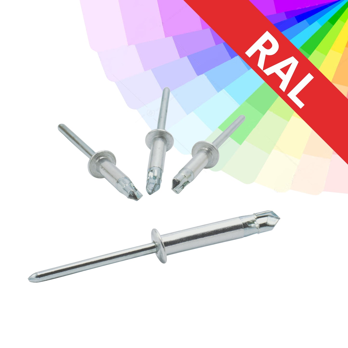 Schnellniete 4 x 20 Aluminium / verzinkt, Bohrung L, lackiert, RAL POPTAT, VE. 400 Stck.
